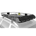 XCAR Roof Rack Basket with Extension, 64" x 39" Rooftop Cargo Carrier