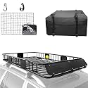 XCAR Roof Rack Basket with Extension, 64" x 39" with Cargo Bag & Net