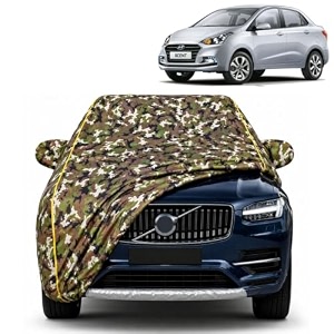 xcent 100 waterproof car cover  dustproof sun protection cover  soft cotton lining  triple stitched  mirror pocket  antenna pocket  all weather body cover army