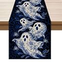 XCHI Halloween Ghost Table Runner for Table Decoration 13x72 Inch