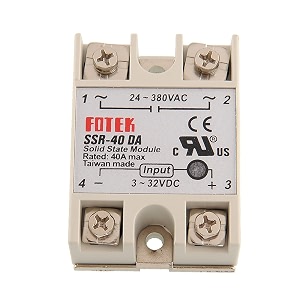 xcluma fotek 24v-380v 40amp 250v ssr-40 da solid state relay module 3-32v dc to ac