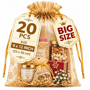 XCLUSY 20PCS 23X30CM9x12 inchINCH Potli Bags for