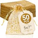 XCLUSY 50PCS 13X18CM5x734INCH Potli Bags for Gifting
