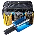 XCMAN Ski Roto Brush Kit Roto Brush Handle Axle with All 3 Brushes:Nylon,Horsehiar,Brass/Cork
