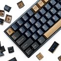 XDK Custom Keycaps 173 Keys Double Shot PBT Keycap Set Cherry Profile for Cherry Gateron MX Switches ISO ANSI Layout Mechanical Keyboard (Blue Samurai)