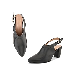 XE Looks Slingback Heels Pointed-Toe Design
