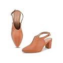 XE Looks Slingback Heels Pointed-Toe Design