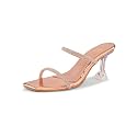 XE Looks Womens Rhinestone Double Strap Slip-On