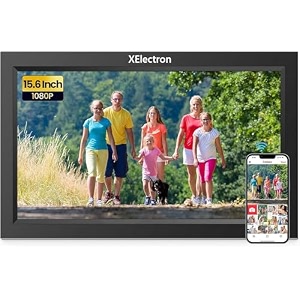 xelectron 156 inch large digital picture frame wifi digital photo frame with 32gb storage and sd card slotusb port free storage 1920x1080 ips fhd touch screen - gift for friends and family