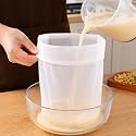 XEMBRALTI Reusable Nut Milk Bag – Fine Mesh Strainer for Soy Milk, Cheese, Cold Brew Coffee & Juice – Multi-Purpose Kitchen Filter Bag for Straining (6Pcs)