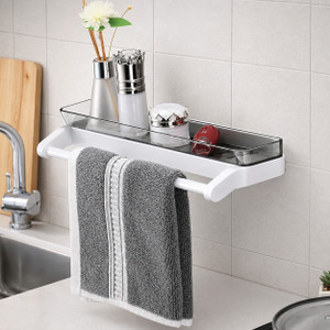 Xena Bathroom Wall Shelf Rack with Towel