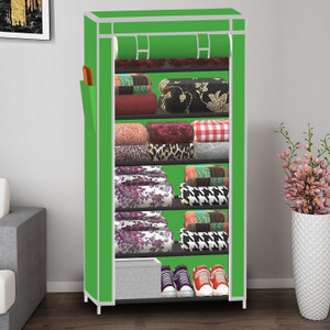 xenabo 1 door 6 shelf solid pp collapsible wardrobe