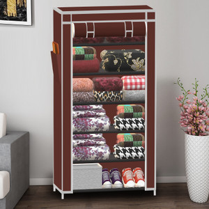 xenabo 1 door 6 shelf solid pp collapsible wardrobe
