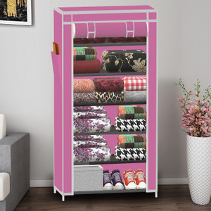 xenabo 1 door 6 shelf solid pp collapsible wardrobe