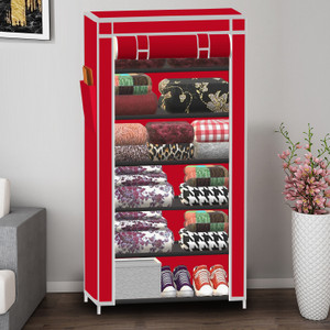 xenabo 1 door 6 shelf solid pp collapsible wardrobe