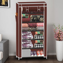 XENABO 1 Door 6 Shelf Solid PP Collapsible Wardrobe