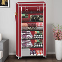 XENABO 1 Door 6 Shelf Solid PP Collapsible Wardrobe