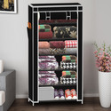XENABO 1 Door 6 Shelf Solid PP Collapsible Wardrobe