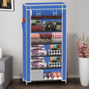 XENABO 1 Door 6 Shelf Solid PP Collapsible Wardrobe