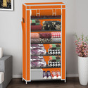 XENABO 1 Door 6 Shelf Solid PP Collapsible Wardrobe