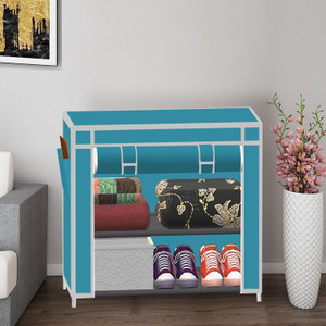 xenabo 2 layer solid fancy color pp collapsible wardrobe