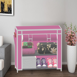 xenabo 2 layer solid fancy color pp collapsible wardrobe