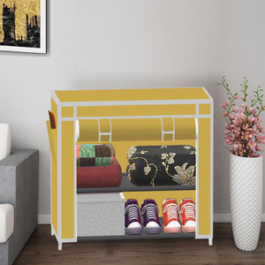 xenabo 2 layer solid fancy color pp collapsible wardrobe
