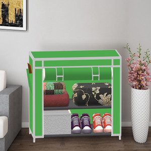 xenabo 2 layer solid fancy color pp collapsible wardrobe