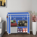 XENABO 2 Layer Solid Fancy Color PP Collapsible Wardrobe