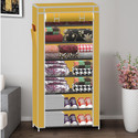 XENABO 7 Layer Cloth Organizer PP Collapsible Wardrobe (Finish Color - A7 Yellow, DIY(Do-It-Yourself))