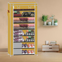 XENABO 8 Shelf Multipurpose Use PP Collapsible Wardrobe (Finish Color - A8 Yellow, DIY(Do-It-Yourself))