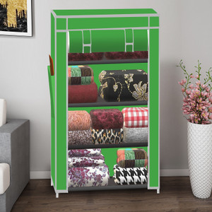 xenabo a4 unique fancy color pp collapsible wardrobe finish color - a4 green diydo-it-yourself