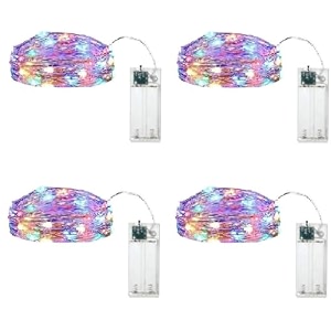 xenith 30 led fairy string lights 3 meter battery powered waterproof for diwali chirstmas new year festival wedding gifting indoor outdoor decoration multicolor pack of 4