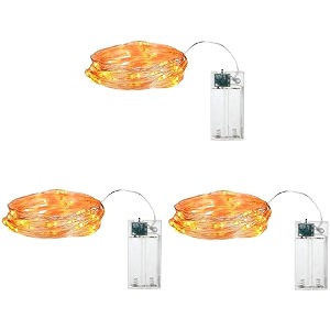 xenith 30 led fairy string lights 3 meter battery powered waterproof for diwali chirstmas new year festival wedding gifting indoor outdoor decoration warm white pack of 3