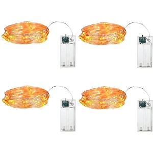 xenith 30 led fairy string lights 3 meter battery powered waterproof for diwali chirstmas new year festival wedding gifting indoor outdoor decoration warm white pack of 4