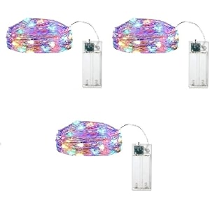 xenith 30 led fairy string lights 3 meter battery powered waterproof for diwali chirstmas new year festival wedding gifting indoor outdoor decoration multicolor pack of 3