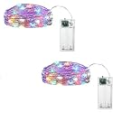 Xenith 30 LED Fairy String Lights 3 Meter Battery Powered Waterproof for Diwali Chirstmas New Year Festival Wedding Gifting Indoor Outdoor Decoration (Multicolor, Pack of 2)