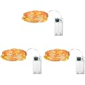 Xenith 30 LED Fairy String Lights 3 Meter Battery Powered Waterproof for Diwali Chirstmas New Year Festival Wedding Gifting Indoor Outdoor Decoration (Warm White, Pack of 3)