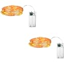 Xenith 30 LED Fairy String Lights 3 Meter Battery Powered Waterproof for Diwali Chirstmas New Year Festival Wedding Gifting Indoor Outdoor Decoration (Warm White, Pack of 2)