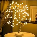 Xenith 36 LED Pearl Tabletop Bonsai Tree Lamp, Touch Switch, USB &amp; Battery Operated Decorative DIY Artificial Tree Night Light for Diwali, Christmas, Home, Bedroom, Festival, Wedding (Warm White)