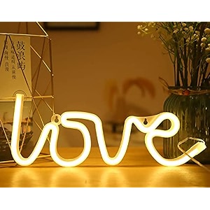 xenith led love neon lights signs dcor for wall table valentine39s anniversary gift christmas party kids living room house bar pub hotel beach recreational usb powered light warm white