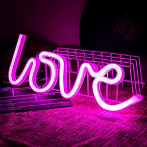 xenith led love neon lights signs dcor for wall table valentine39s anniversary gift christmas party kids living room house bar pub hotel beach recreational usb powered light pink