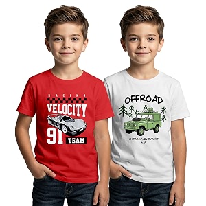 XENOVAURBAN Kids Tshirt 2 Combo for Boys