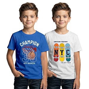 XENOVAURBAN Kids Tshirt 2 Combo for Boys