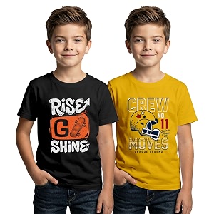 XENOVAURBAN Kids Tshirt 2 Combo for Boys