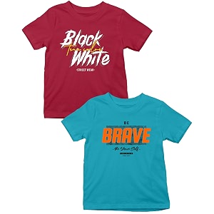 XENOVAURBAN Kids Tshirts Combo 2 Unisex