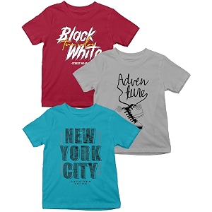 XENOVAURBAN Kids Tshirts Combo of 3 Unisex
