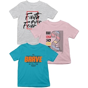 XENOVAURBAN Kids Tshirts Combo of 3 Unisex