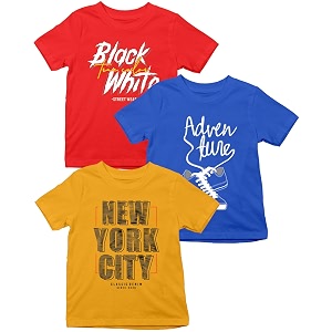 XENOVAURBAN Kids Tshirts Combo of 3 Unisex