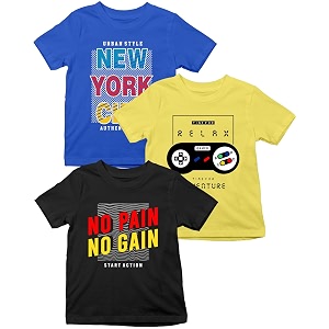 XENOVAURBAN Kids Tshirts Combo of 3 Unisex